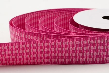 Розовая лента с уникальным клетчатым дизайном_K1750-213
